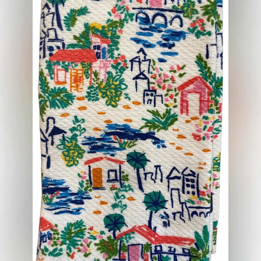 KATE SPADE Set of Three 100% Cotton Kitchen Towels Villages and Polka Dots - Picture 5 of 10